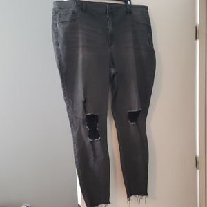 Black (distressed) Jeggings